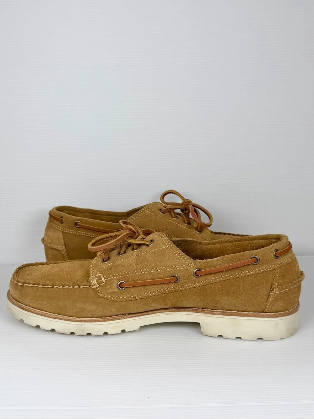 G.H. Bass Ranger Camp Moc Super Lug Tan Suede Boat Shoes Men’s 11.5 D